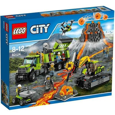 全新未拆正品 現貨 樂高 LEGO 60124 城市 CITY系列  火山探索探險基地 Volcano Exploration Base