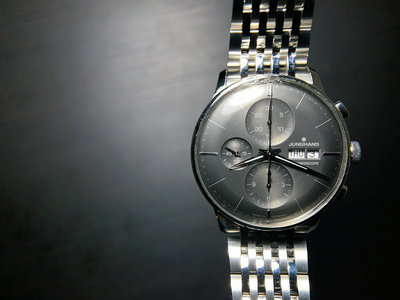 Junghans Meister 027 4324 德國機械錶 Chronoscope Watch 鐵灰面