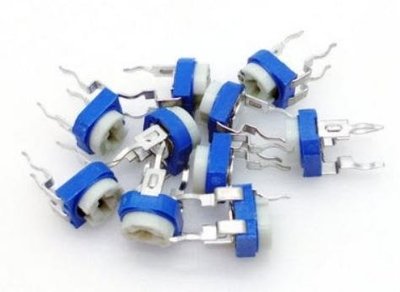 ►1013◄ 藍白可調電阻 臥式 100K歐姆 104 可調電位器 電位器