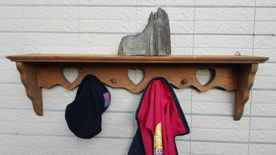【準提坊】早期原木掛衣帽架，上可置物，兩種長度共6件為一標
