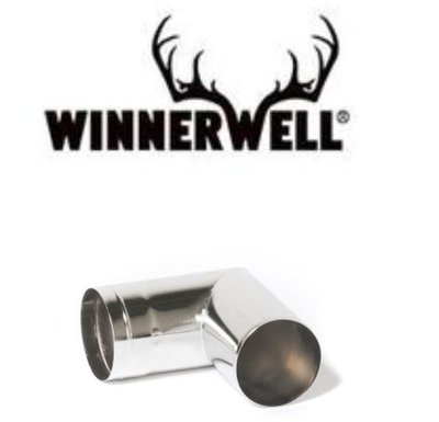 【樂活登山露營】WINNERWELL 910315 90度彎管L號 (3.5英吋管通用) 適用於L號柴爐 露營 野營