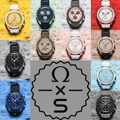 現貨：OMEGA × SATCH 聯名款腕錶行星錶月球聯名款系列 限量版 情侶手錶男女同款