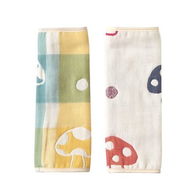 【Hoppetta 代購 日本製 現貨】蘑菇 六層紗 背巾口水巾 0~3歲 滿月禮