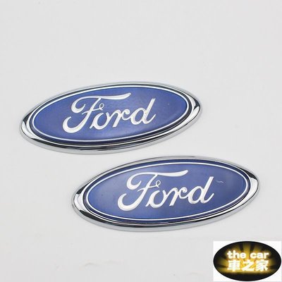 適用於FORD前後標車貼LOGO 車尾標 機蓋標後尾箱中網標貼 適用於福特Focus Mondeo Fiesta *-汽車館