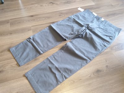 休閒長褲GAP Casual Straight Pants 灰色直筒褲 W38L32 腰50長110cm 全新正品公司貨