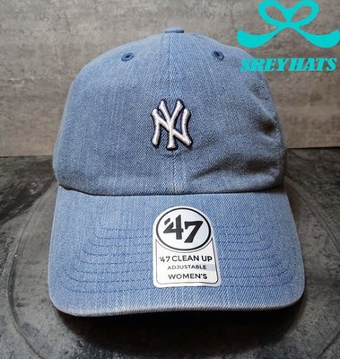 [SREY帽屋]預購＊47 Brand CLEAN UP MLB 紐約洋基 牛仔丹寧布 小LOGO 美國限量 老帽