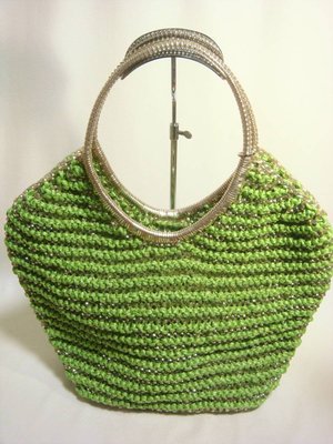 Anteprima 綠色編織手提包～22