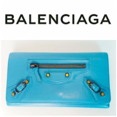 巴黎世家 Balenciaga 機車夾 金扣拉鍊 長夾 機車包CONTINENTAL 皮夾$858 一元起標 有LV