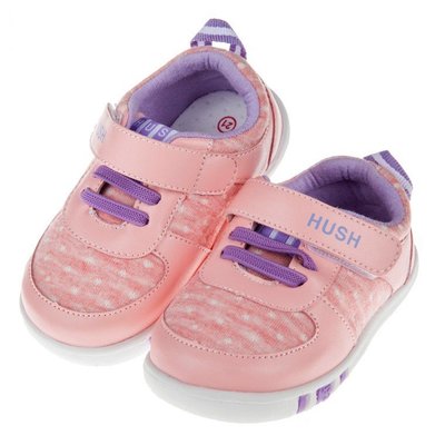童鞋(13.5~15.5公分)可水洗典雅寶寶粉色布質防滑學步鞋'O7R621G