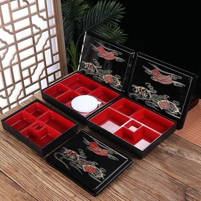 下殺-日式鰻魚飯盒餐廳盒壽司料理便當盒木紋盒子套裝快餐食盒餐盒商用