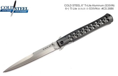 【angel 精品館 】Cold Steel Ti-Lite 新款6"鋁柄折刀/CPM-S35VN 粉末鋼 26B6