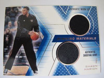 ~ Shawn Marion ~2001年UD 雙料 比賽用 NBA特殊球衣卡 Game Jersey
