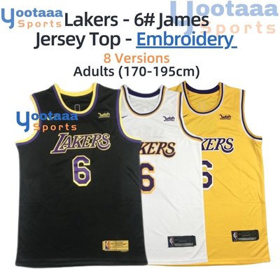 NBA 湖人隊 詹姆斯 Lakers LeBron James NO.6 刺繡版 球衣 籃球 復古版 城市版-麥德好服裝包包