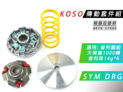 KOSO 傳動套件組 普利盤 壓板 滑件 大彈簧 普利珠 傳動組 提升動力 適用 SYM DRG 龍 龍王 158