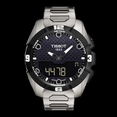 Tissot 天梭騰智系列太陽能款鈦金屬石英男腕錶 T0914204405100