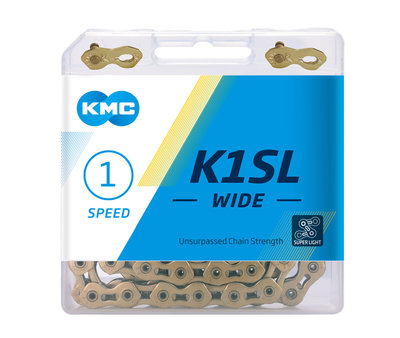 KMC K1SL Wide 單速鏈條 金色 極限運動BMX鏈條 單速自行車 鏈條 ☆跑的快☆