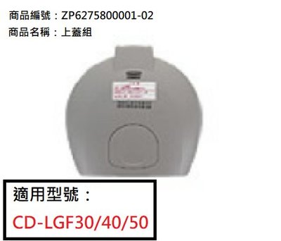 象印微電腦電動熱水瓶CD-LGF30/40/50上蓋整組WG/TK