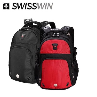 swisswin瑞士軍刀包雙肩包男電腦背包潮男女旅行包學生書包SW9017新台幣：888元