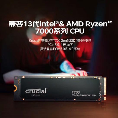 英睿達T700 1TB 2TB 4TB SSD固態硬碟 M.2接口 (NVMe協議)PCIe5.0