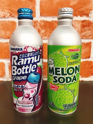 日本飲料 汽水 日系零食 飲品 SANGARIA山加利 葡萄汽水 哈密瓜汽水