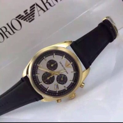 熱銷特惠 EMPORIO ARMANI 亞曼尼 石英計時-三眼皮帶紳士男錶 ar6006明星同款 大牌手錶 經典爆款
