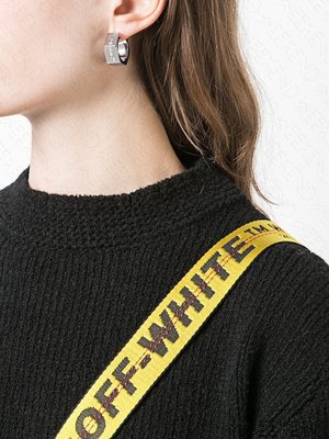 【WEEKEND】 OFF WHITE Hex Nut 一對 耳環 銀色 19秋冬
