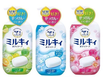 【美妝行】日本 牛乳石鹼 沐浴乳 溫和皂香 綜合花香 柚子香 550ml