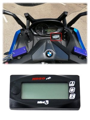 【促銷】新款儀表koso水溫表電壓表時間顯示mini三合一表摩托車改裝適用