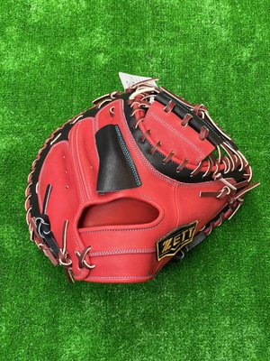 棒球世界全新ZETT 頂級硬式訂製牛皮棒球補手手套BPGT-2312特價紅色