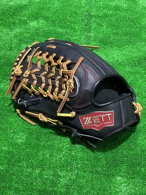 棒球世界全新ZETT36237系列硬式棒球專用外野手T網手套特價黑色(BPGT-36237)反手用