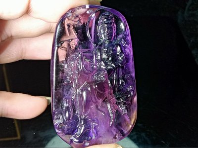 《晶華》水晶 紫水晶 觀音 吊墜 項鍊 附珍藏盒 01TI18