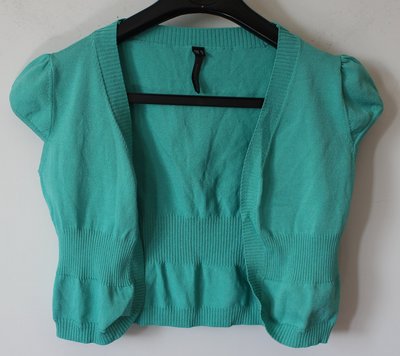 台灣設計師品牌【ROBYN HUNG 洪英妮】綠色短袖外搭小罩衫-149元免運亂亂賣