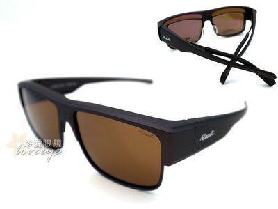 【珍愛眼鏡館】Hawk 專業偏光套鏡 偏光太陽眼鏡 護眼防曬 HK1022 47 咖啡框茶色偏光鏡片 公司貨