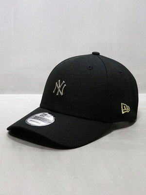 帽子夏季洋基潮牌鴨舌帽MLB棒球帽硬頂金屬小標NY帽子UU代購#