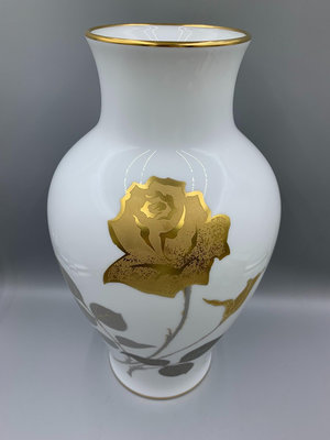 日本大倉陶園花瓶OKURA 36cm 稀有品 大花瓶 ，皇室28018