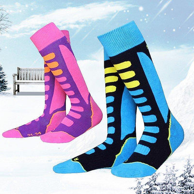 新款推薦 戶外兒童滑雪襪子保暖登山運動襪棉男女加厚透氣徒步騎行速幹可開發票