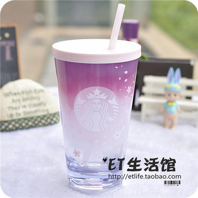 【KK精選】韓國STARBUCKS 星巴克 杯子2022 粉色櫻花大容量小熊旋轉漸變吸管