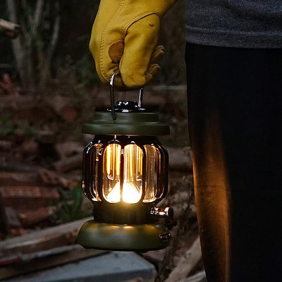 北歐復古戶外露營燈應急燈超長續航充電老式野營帳篷照明氛圍燈-萬物起源