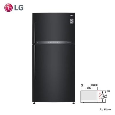 LG WiFi變頻雙門冰箱 GR-HL600MBN 608L 原廠保固