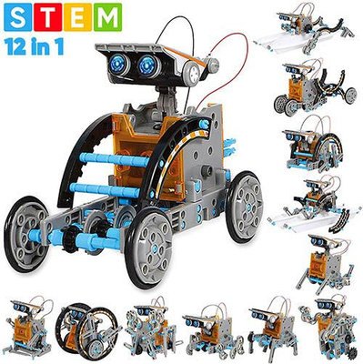 【現貨】Sillbird STEM【日本代購】益智 太陽能機器人套件 DIY兒童科學玩具12 in1