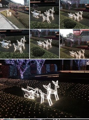 LED 2D立體麋鹿/雪橇/聖誕燈/聖誕燈飾