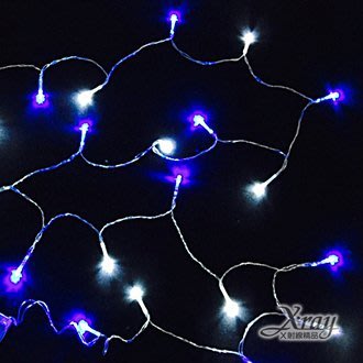 X射線【X411328】20燈LED電池燈(藍白)，聖誕樹/LED/聖誕燈飾/造型燈/聖誕佈置/裝飾燈/聖誕樹