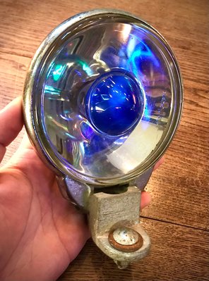 60 年代 英國老霧燈 Notek 藍色 透明 霧燈 奶頭燈 摩斯燈 mods 摩德 偉士牌 蘭美達 Vespa Lambretta