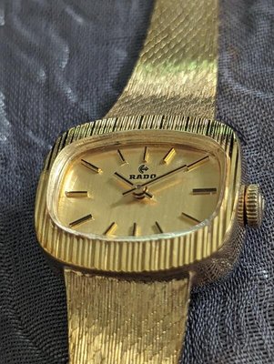1960年代停產庫存美品（全部原裝-庫存盒裝新品)古董復古RADO,包金手上鍊機械錶