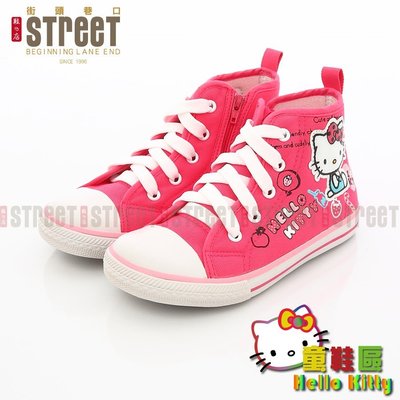 【街頭巷口 Street】Hello Kitty 可愛大頭KT 塗鴉風格 休閒帆布鞋KT715147P 粉色