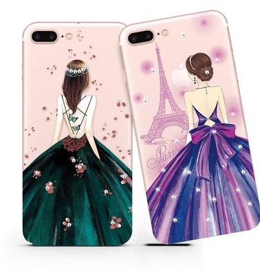 全新iPhone7P/8Plus手機套巴黎鐵塔女神