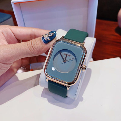 男士手錶 手錶女2024年新款果凍GUOU古歐小方錶簡約時尚硅膠女錶女士手錶