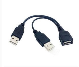 【綠市集】 USB2.0一分二數據線一母分二公三頭延長線二合一公對母充電線