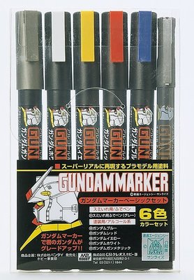 大千遙控模型 GMS-105 鋼彈麥克筆 基礎六色組 GSI GUNDAM MARKER 6 模型塗裝工具