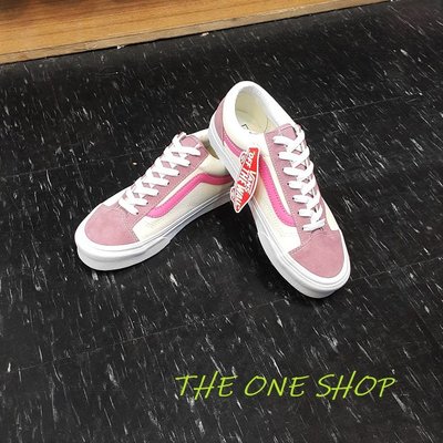 VANS Style 36 Old Skool 粉色 粉紅色 粉紅線 米白色 白色 帆布鞋 板鞋 VN0A3DZ3VY2